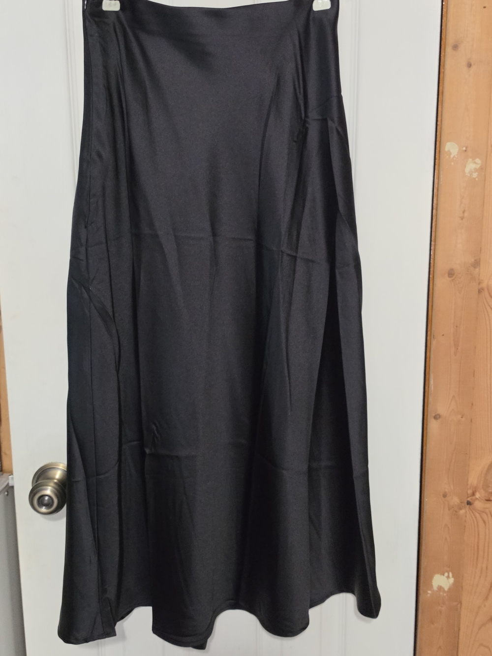 Classic Black A-Line Maxi Skirt With Zipper